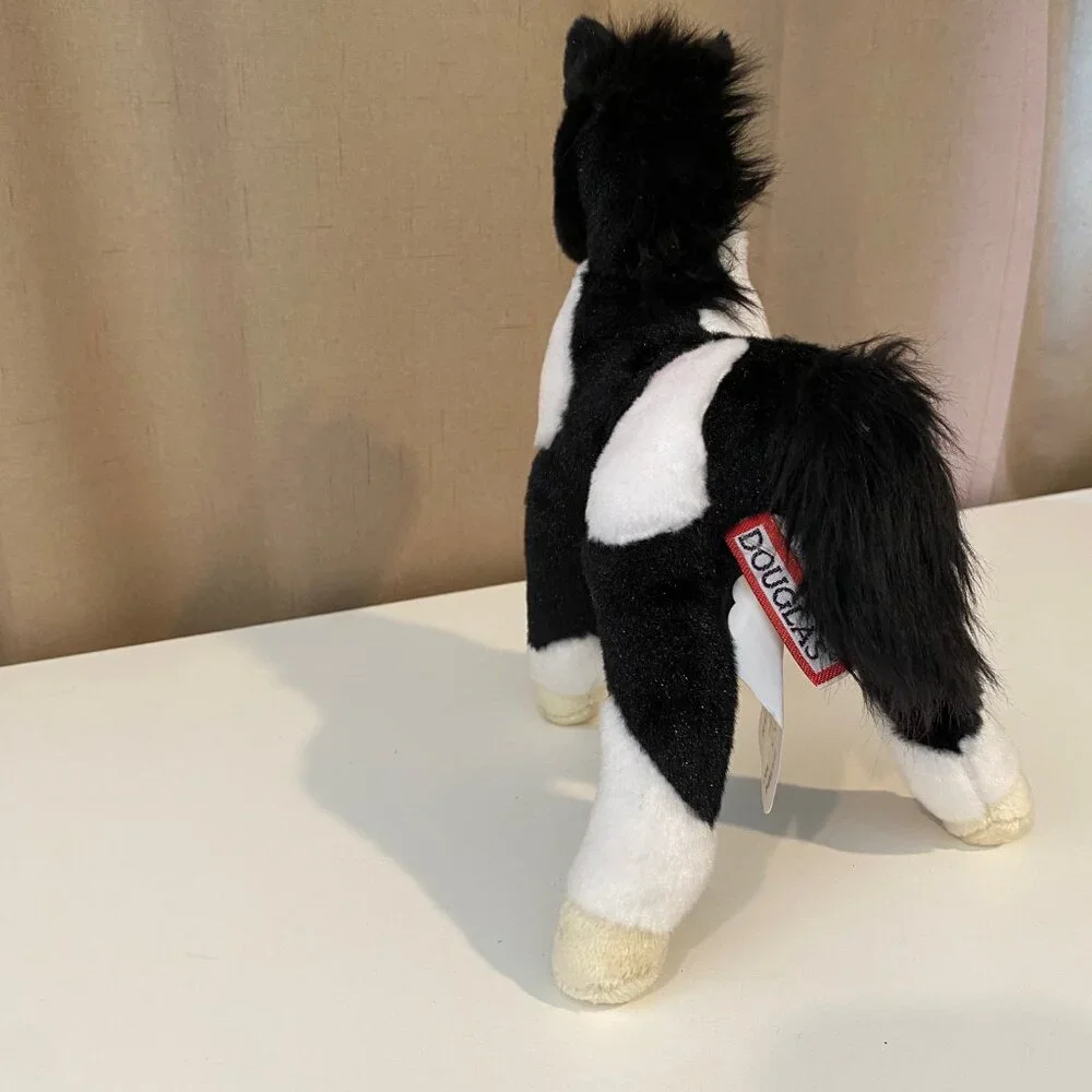 Douglas Cuddle‎ Toys Runner Black & White Painted Foal Pony Horse Stuffed Plush
